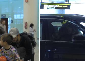 Messi and Antonella pick Luis Suárez up at the airport