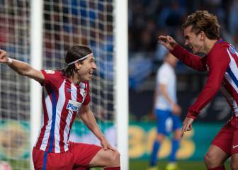 El Atlético alcanza la tercera plaza con la victoria en Málaga