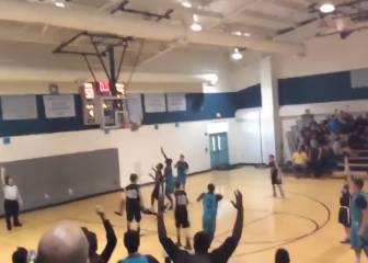 Teenage basketball player with no arms buries three-pointers