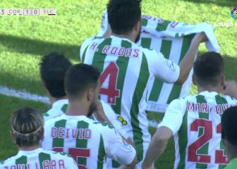 Una chilena de Rodas saca al Córdoba de puestos de descenso