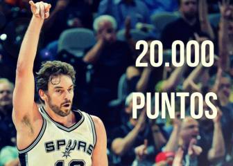 Pau Gasol alcanza los 20.000 puntos antes de los playoffs