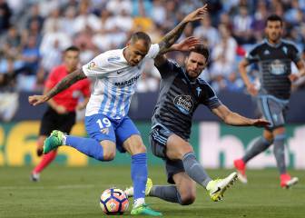 El Málaga sigue en ascenso y gana a un Celta plagado de suplentes