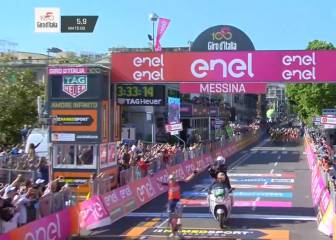 Luka Pibernik celebrates Giro stage win one lap too early