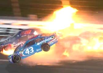 La NASCAR no gana para sustos: fuego y una vértebra fracturada