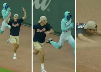 Braves fan celebrates early, bites dust in race against Freeze