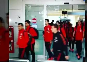 Así llegó la Roja a aeropuerto de Rumania para el amistoso