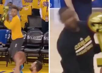 La red se colapsa: ¡Curry 'le tira el trofeo' a la cara a LeBron!