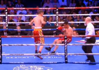 ¡Fulminante KO! Cayó sentado en la lona como tabla