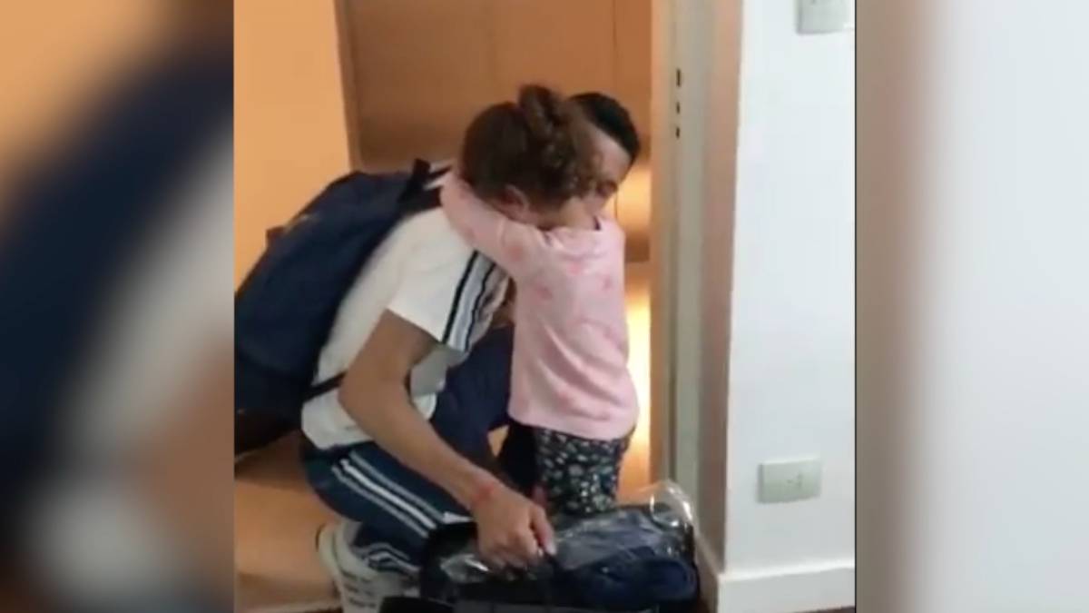 Vídeo: ¡Pelos de punta! El emotivo reencuentro de Di María y su hija -  