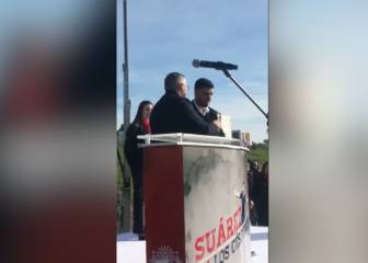 Las lágrimas de Luis Suárez en el homenaje de Nacional de Uruguay