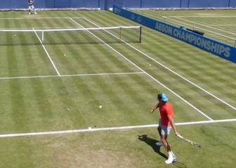 ¡Nadal está como un avión! El español entrena a tope