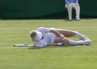Terror en Wimbledon: se rompe la rodilla y grita pidiendo ayuda