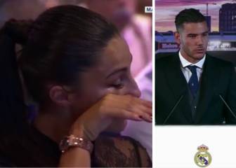 Theo girlfriend can't hold back tears in Real Madrid unveiling