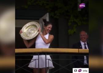 Felicidad absoluta: así celebró Muguruza su título de Wimbledon