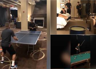 El Barça se lo pasa en grande en el hotel: ping-pong, billar, basket...