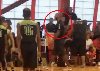 LeBron 'la arma' en el partido de su hijo: ¡saltó a la cancha!
