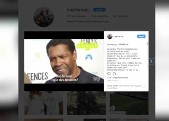 El padre de Neymar ataca a la prensa... ¡con Denzel Washington!
