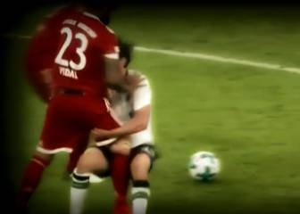 El furioso encontrón de Vidal con un jugador de Liverpool
