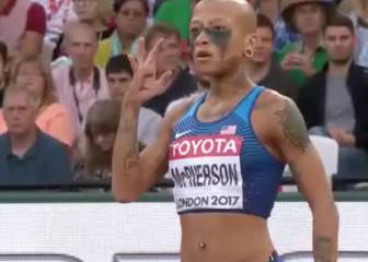 Inika McPherson, la saltadora que arrasa con su look de película