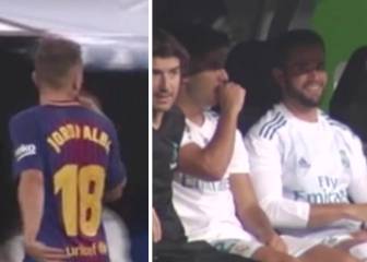 Jordi Alba mandó callar al banquillo del Madrid y Asensio y Nacho se partieron de risa