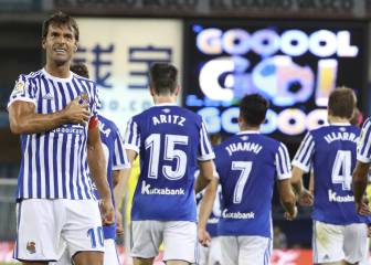 La Real celebra el aniversario de Xabi Prieto con paliza