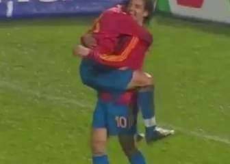 Total recall: David Villa's debut goal for La Roja