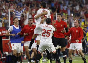 Jesús Navas con un golazo da los tres puntos al Sevilla en el Pizjúan