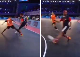 There's only one Ronaldinho... cheeky nutmeg and blind pass