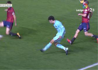 El golazo del 'Messi' del Barcelona B ante el Osasuna