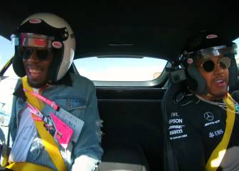 Bolt of frightening as Hamilton takes sprinter for a spin