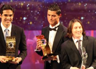 El día que Messi y Cristiano se liaron con los trofeos: Kaká alucinó