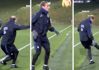 Griezmann pulls off sumptuous control in France training