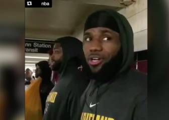 Revuelo en Nueva York: LeBron y los suyos viajando en el metro