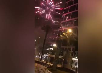 Fuegos artificiales en el hotel de Nueva Zelanda en Lima