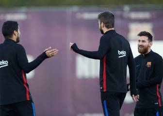 Último entrenamiento del Barça antes de ir a Butarque