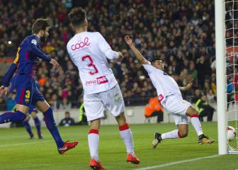 Gerard Piqué y su gol 'a lo 9' en el triunfo del Barcelona