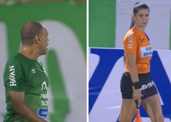 Denilson ticked off for making gesture at female match official