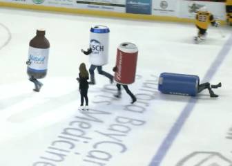 Tenía que ser en EE.UU: ¡carrera de cervezas sobre hielo!