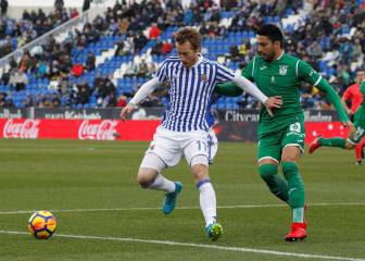 Un gol de Gabriel da la victoria al Leganés frente a la Real Sociedad