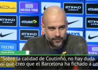 Guardiola bendice el fichaje de Coutinho por el Barça