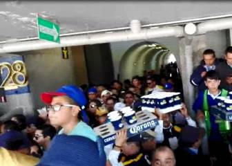 ¡De locura! El sobrecupo en los túneles de CU previo al partido