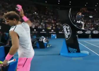 El gesto de rabia de Nadal al tener que abandonar el partido