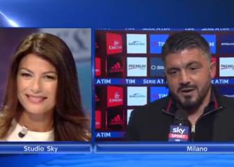 La broma de Gattuso a la novia de Buffon en pleno directo