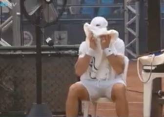 Tenista hispano rompe a llorar tras ganar después de dos años