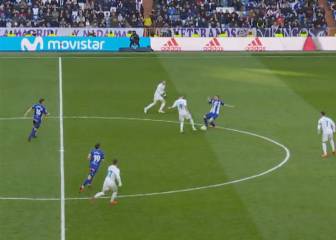 El Bernabéu no se lo creía: robo y asistencia de Benzema en el 2-0
