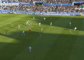 Gran jugada coral del Zaragoza en su primer gol