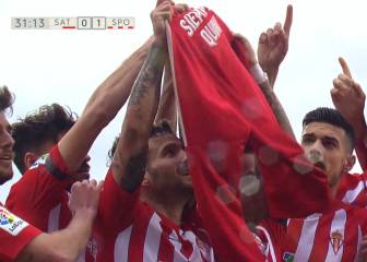 La bonita celebración del Sporting en honor a Quini