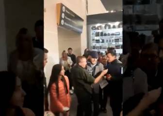 La cálida recepción a Russo en un aeropuerto colombiano