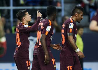 Un Barça práctico y la chispa de Coutinho despachan al Málaga