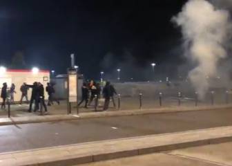 La violencia se desató entre los ultras del Lyon y CSKA